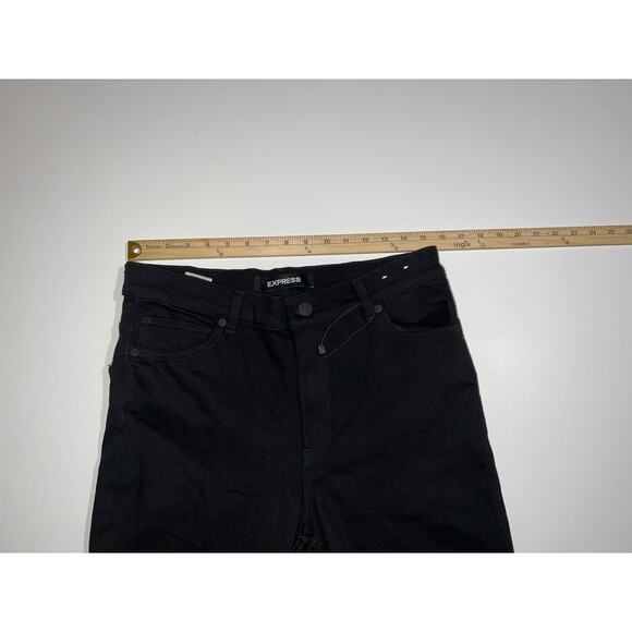 Express women’s NWOT black high rise stretch distressed jean legging - Picture 8 of 11